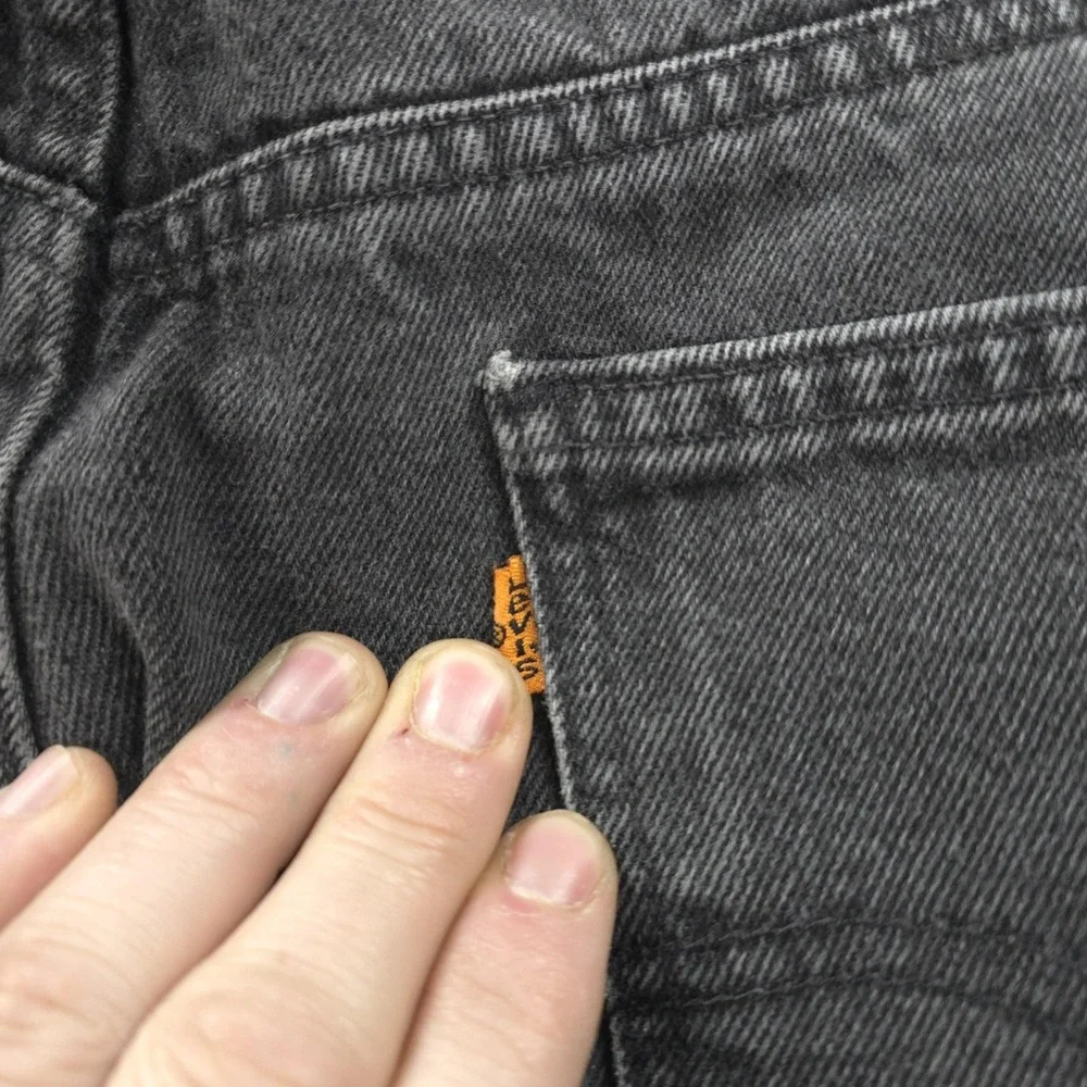 Vintage Levis Jeans Mens‎ 36x32 Black Denim 550 Relaxed Orange Tab 90s USA